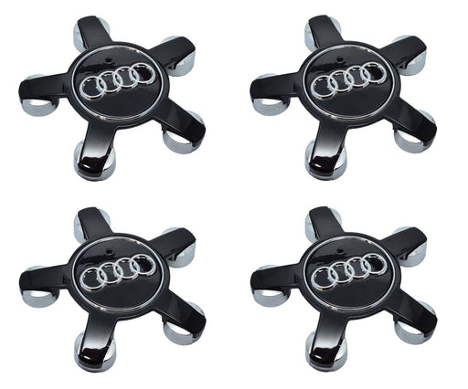 4 stk Audi centerkapsler i sort - NaviTronic