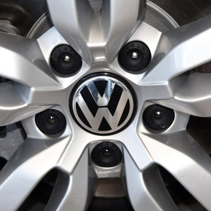 4 Stk Volkswagen centerkapsler i grå