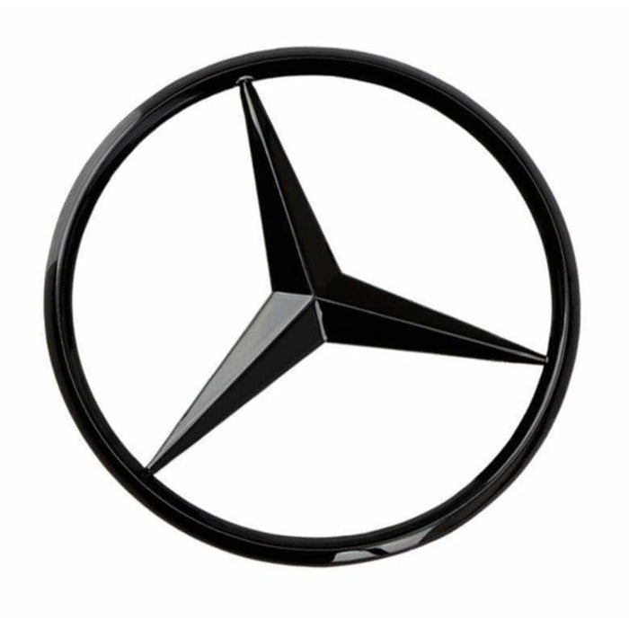 Mercedes-Benz logo til bagklap blank sort 80mm
