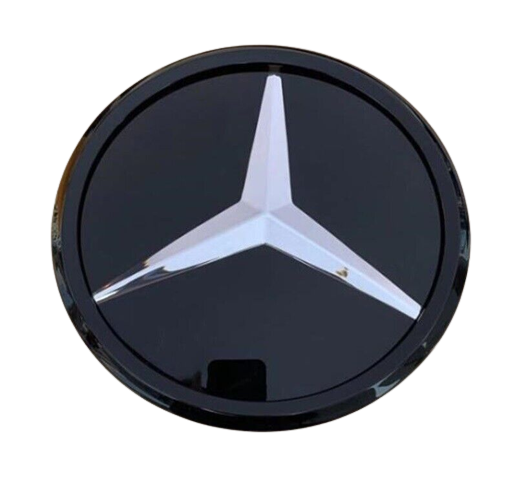 Mercedes-Benz Logo front sølv sort