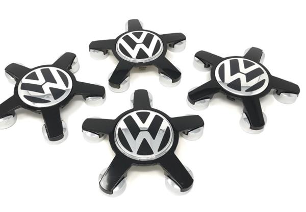 4 Stk Hjulkapsler til Volkswagen sort - NaviTronic