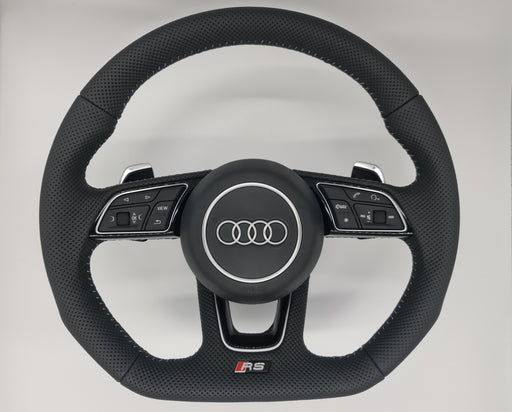 Original Audi RS i perforeret læder med paddels - NaviTronic