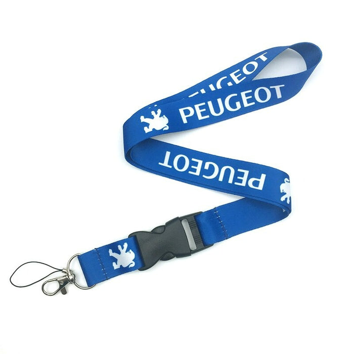 Peugeot nyckelring blå