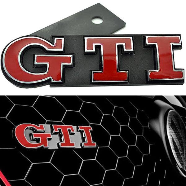 GTI emblem til frontgrill rød - NaviTronic
