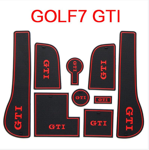 Golf 7/7.5 GTI invendig gummi måtter rød - NaviTronic