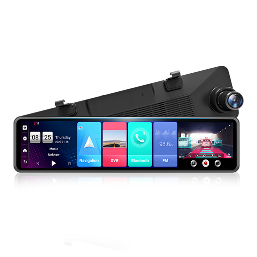 12'' Android touch bakspejl med dashkamera - NaviTronic