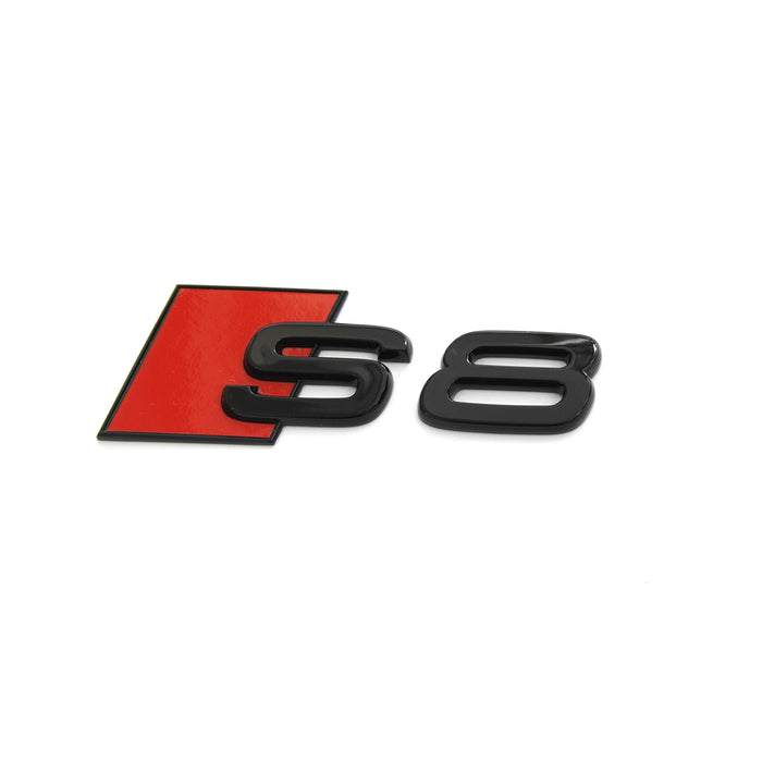 S8 emblem blank svart bak