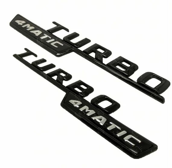 Turbo 4Matic emblemer blank sort