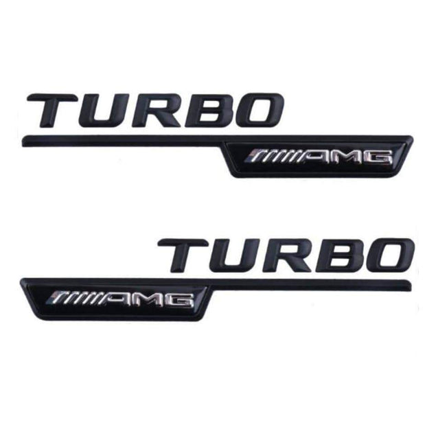 Mercedes-Benz Turbo AMG-märke blank svart
