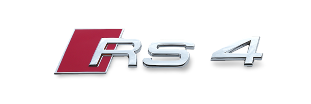 RS4 chrome emblem